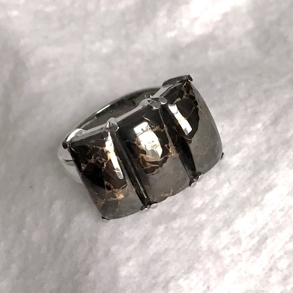 Matrix Shungite Ring in Stainless Steel - Picture 8 of 8